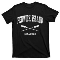 Fenwick Island Delaware Vintage Nautical Crossed Oars Gift T-Shirt