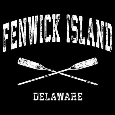 Fenwick Island Delaware Vintage Nautical Crossed Oars Gift T-Shirt