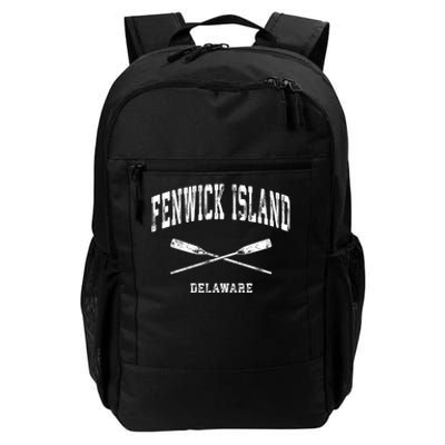 Fenwick Island Delaware Vintage Nautical Crossed Oars Gift Daily Commute Backpack