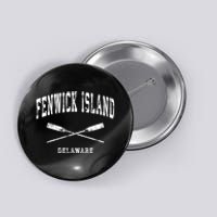 Fenwick Island Delaware Vintage Nautical Crossed Oars Gift Button