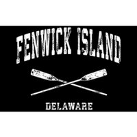 Fenwick Island Delaware Vintage Nautical Crossed Oars Gift Bumper Sticker