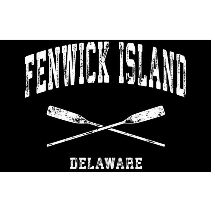 Fenwick Island Delaware Vintage Nautical Crossed Oars Gift Bumper Sticker