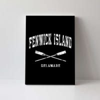 Fenwick Island Delaware Vintage Nautical Crossed Oars Gift Canvas