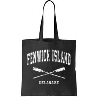 Fenwick Island Delaware Vintage Nautical Crossed Oars Gift Tote Bag