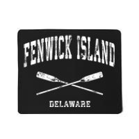 Fenwick Island Delaware Vintage Nautical Crossed Oars Gift Mousepad