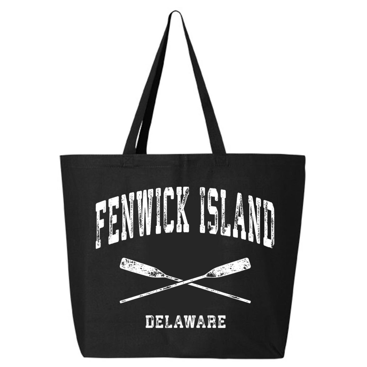 Fenwick Island Delaware Vintage Nautical Crossed Oars Gift 25L Jumbo Tote