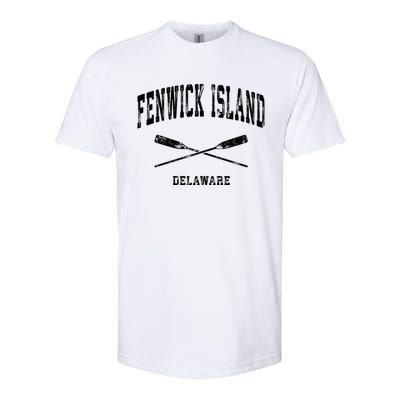 Fenwick Island Delaware Vintage Nautical Crossed Oars Gift Softstyle® CVC T-Shirt