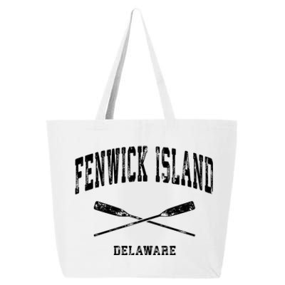 Fenwick Island Delaware Vintage Nautical Crossed Oars Gift 25L Jumbo Tote