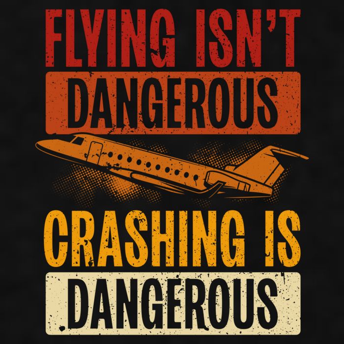 Flying Isn't Dangerous. Crashing Is Dangerous Aviation Ladies PosiCharge Tri-Blend Wicking Tank