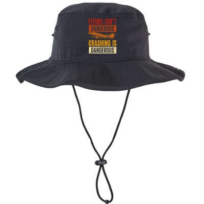 Flying Isn't Dangerous. Crashing Is Dangerous Aviation Bucket Hat