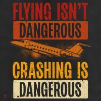 Flying Isn't Dangerous. Crashing Is Dangerous Aviation Beanie