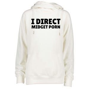 Funny I Direct Midget Porn Womens Funnel Neck Pullover Hood