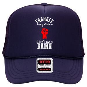 Frankly I Dont Give A Damn High Crown Mesh Back Trucker Hat