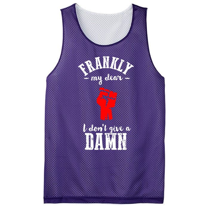 Frankly I Dont Give A Damn Mesh Reversible Basketball Jersey Tank