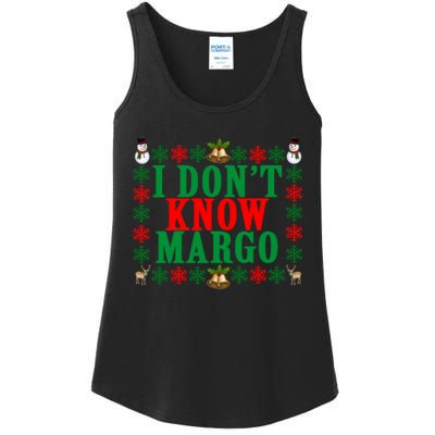 Funny I Don't Know Margo! Ugly Pajama Sweater Ladies Essential Tank