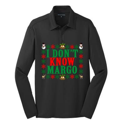 Funny I Don't Know Margo! Ugly Pajama Sweater Silk Touch Performance Long Sleeve Polo