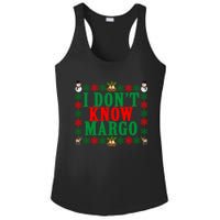 Funny I Don't Know Margo! Ugly Pajama Sweater Ladies PosiCharge Competitor Racerback Tank