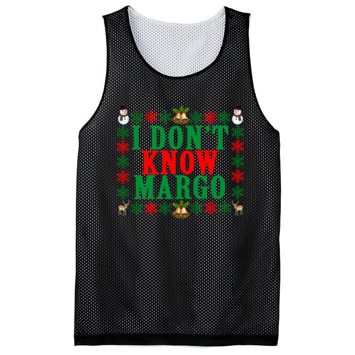 Funny I Don't Know Margo! Ugly Pajama Sweater Mesh Reversible Basketball Jersey Tank