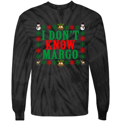 Funny I Don't Know Margo! Ugly Pajama Sweater Tie-Dye Long Sleeve Shirt