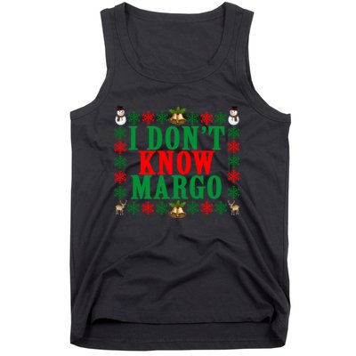 Funny I Don't Know Margo! Ugly Pajama Sweater Tank Top