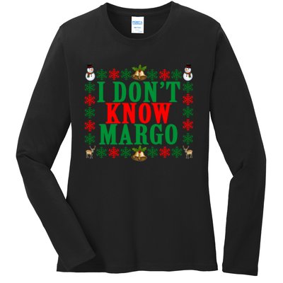 Funny I Don't Know Margo! Ugly Pajama Sweater Ladies Long Sleeve Shirt