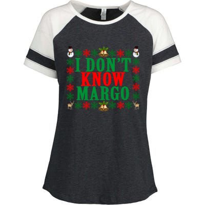 Funny I Don't Know Margo! Ugly Pajama Sweater Enza Ladies Jersey Colorblock Tee