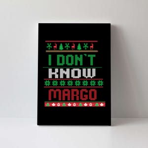 Funny I Don't Know Margo! Ugly Pajama Sweater Canvas