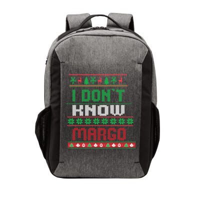 Funny I Don't Know Margo! Ugly Pajama Sweater Vector Backpack