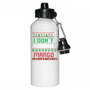 Funny I Don't Know Margo! Ugly Pajama Sweater Aluminum Water Bottle