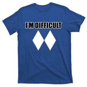 Funny I'm Difficulgift Double Black Diamond Ski Gift T-Shirt