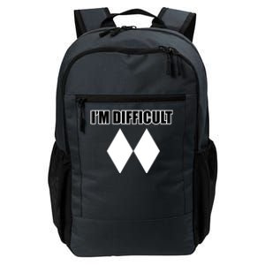 Funny I'm Difficulgift Double Black Diamond Ski Gift Daily Commute Backpack