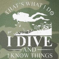 Funny I Dive And I Know Things Scuba Diver Gift Scuba Diving Legacy Tie Dye Trucker Hat