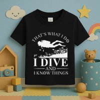 Funny I Dive And I Know Things Scuba Diver Gift Scuba Diving Toddler T-Shirt