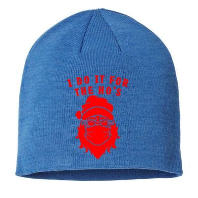 Funny I Do It For The Hos Christmas Santa Christmas Xmas Gift Sustainable Beanie