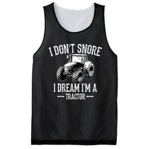 Funny I Don't Snore I Dream I'm A Tractor For Dad Mesh Reversible Basketball Jersey Tank