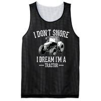 Funny I Don't Snore I Dream I'm A Tractor For Dad Mesh Reversible Basketball Jersey Tank