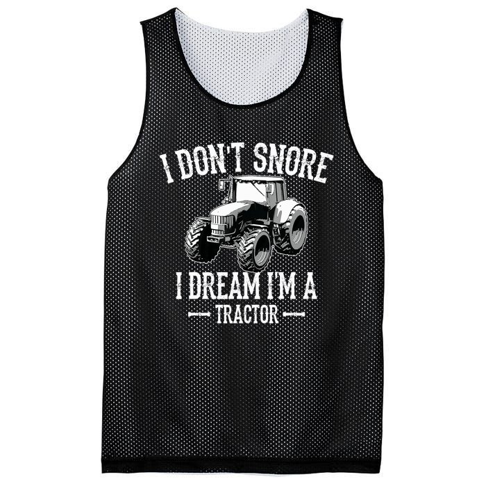 Funny I Don't Snore I Dream I'm A Tractor For Dad Mesh Reversible Basketball Jersey Tank