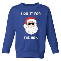 Funny I Do It For The Hos Funny Santa In Dark Sunglasses Gift Toddler Sweatshirt