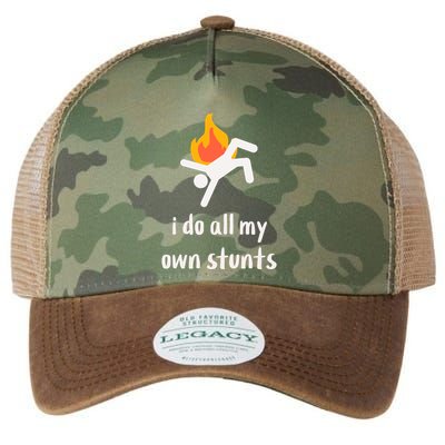 Funny I Do All My Own Stunts Legacy Tie Dye Trucker Hat