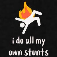 Funny I Do All My Own Stunts Ladies PosiCharge Tri-Blend Wicking Tank