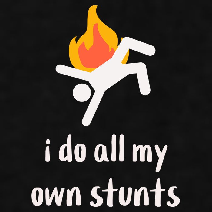 Funny I Do All My Own Stunts Ladies PosiCharge Tri-Blend Wicking Tank