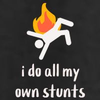 Funny I Do All My Own Stunts Garment-Dyed Fleece Hoodie