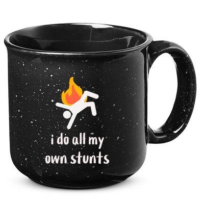 Funny I Do All My Own Stunts 15oz Campfire Ceramic Mug