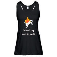 Funny I Do All My Own Stunts Ladies Essential Flowy Tank