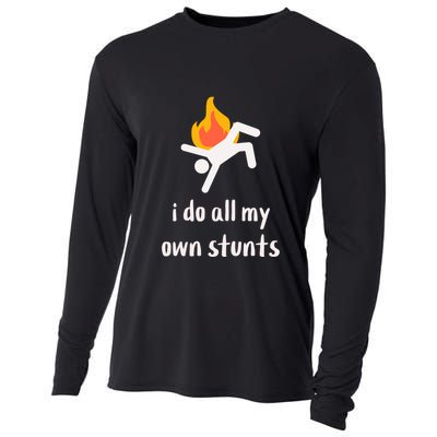 Funny I Do All My Own Stunts Cooling Performance Long Sleeve Crew