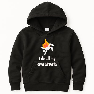 Funny I Do All My Own Stunts Kids Hoodie