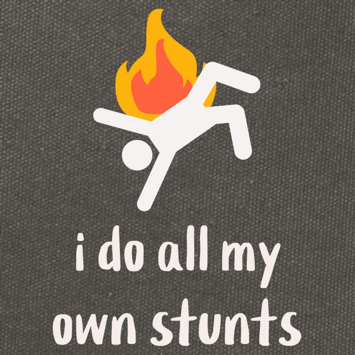 Funny I Do All My Own Stunts Cotton Canvas Backpack
