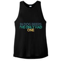 Funny In Dog Beers I've Only Had One Ladies PosiCharge Tri-Blend Wicking Tank
