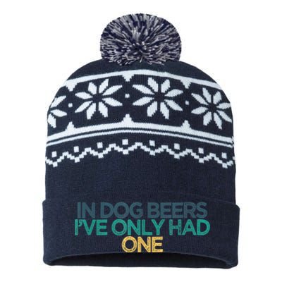 Funny In Dog Beers I've Only Had One USA-Made Snowflake Beanie