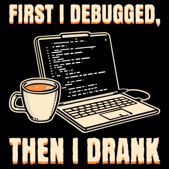 First I Debugged Then Coffee Programmer Software Developer Gift Women's Crop Top Tee